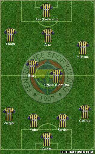 Fenerbahçe SK Formation 2012