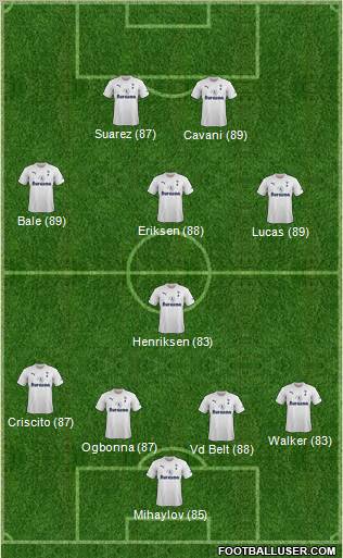 Tottenham Hotspur Formation 2012