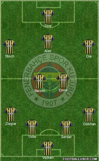 Fenerbahçe SK Formation 2012