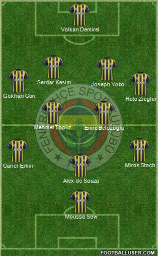 Fenerbahçe SK Formation 2012