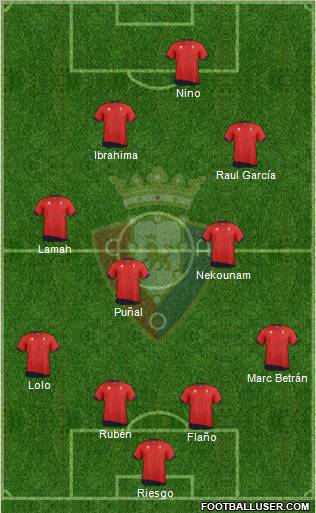 C. At. Osasuna Formation 2012