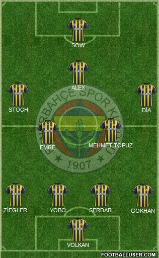 Fenerbahçe SK Formation 2012
