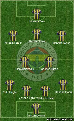 Fenerbahçe SK Formation 2012