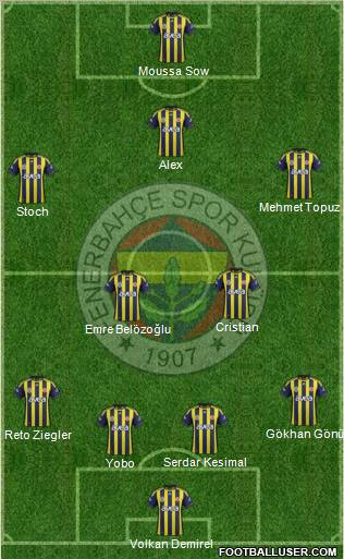 Fenerbahçe SK Formation 2012