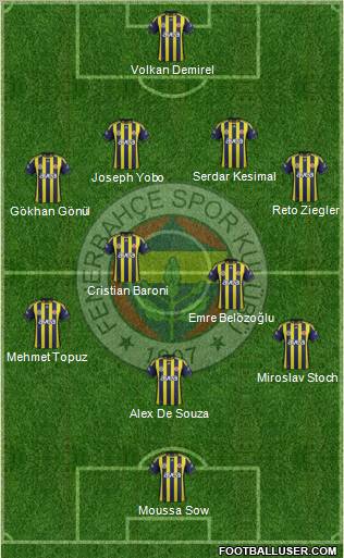 Fenerbahçe SK Formation 2012