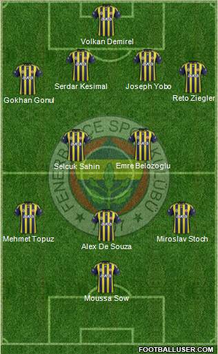Fenerbahçe SK Formation 2012
