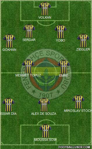 Fenerbahçe SK Formation 2012