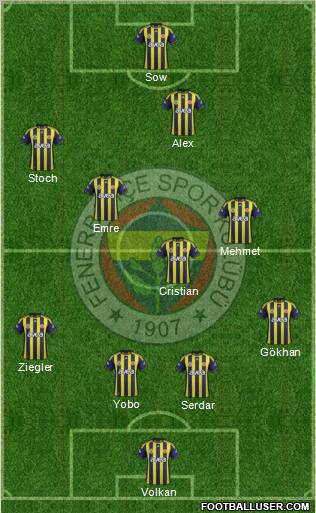 Fenerbahçe SK Formation 2012