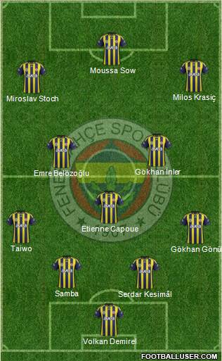 Fenerbahçe SK Formation 2012