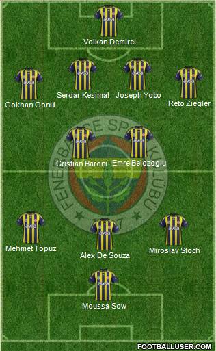 Fenerbahçe SK Formation 2012