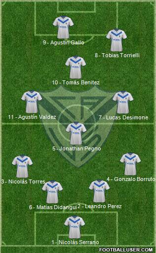Vélez Sarsfield Formation 2012