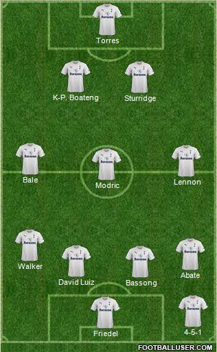 Tottenham Hotspur Formation 2012