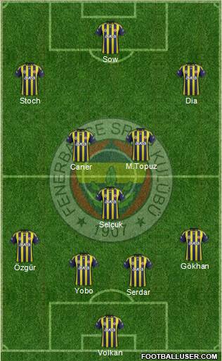 Fenerbahçe SK Formation 2012