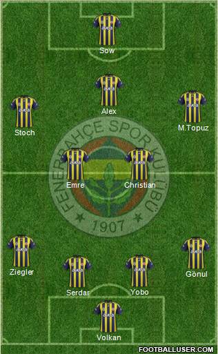 Fenerbahçe SK Formation 2012