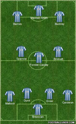 Brighton and Hove Albion football formation