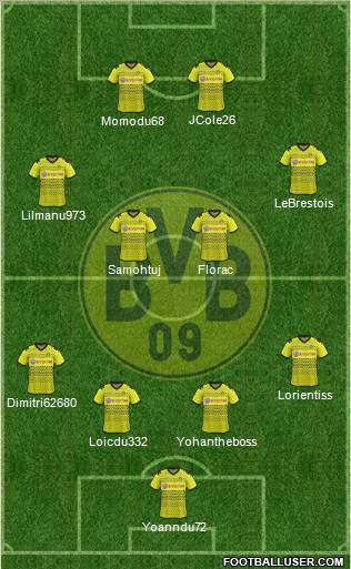 Borussia Dortmund Formation 2012