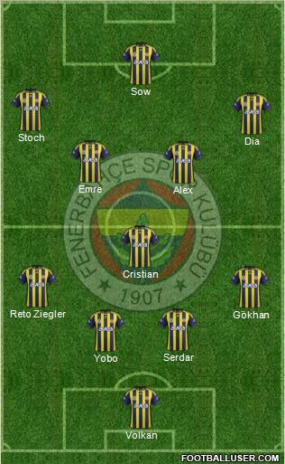 Fenerbahçe SK Formation 2012