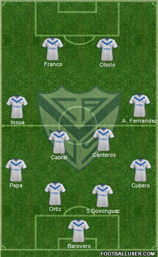 Vélez Sarsfield Formation 2012