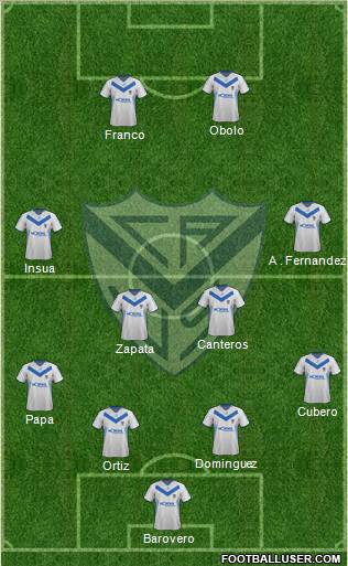 Vélez Sarsfield Formation 2012