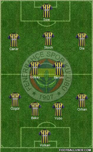 Fenerbahçe SK Formation 2012