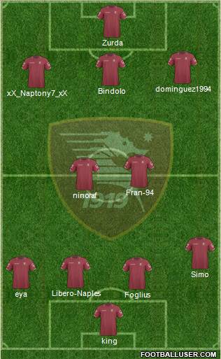 Salernitana football formation