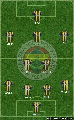 Fenerbahçe SK Formation 2012