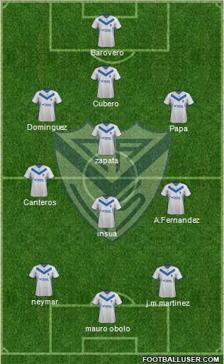Vélez Sarsfield Formation 2012