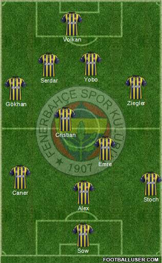 Fenerbahçe SK Formation 2012