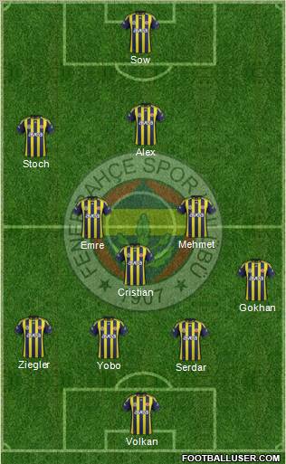 Fenerbahçe SK Formation 2012