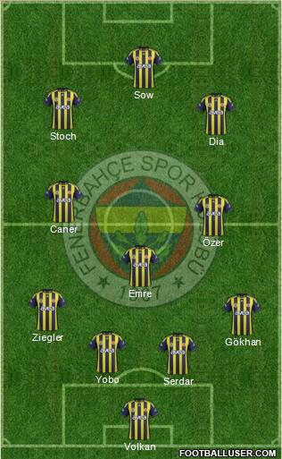 Fenerbahçe SK Formation 2012
