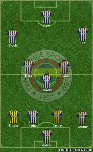 Fenerbahçe SK Formation 2012