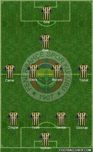 Fenerbahçe SK Formation 2012