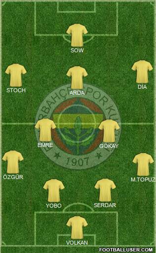 Fenerbahçe SK Formation 2012