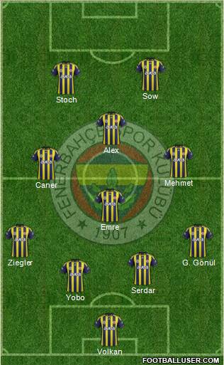 Fenerbahçe SK Formation 2012