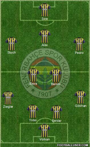Fenerbahçe SK Formation 2012
