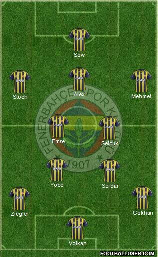 Fenerbahçe SK Formation 2012