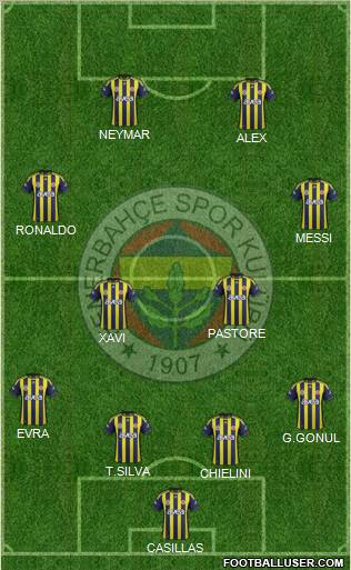 Fenerbahçe SK Formation 2012