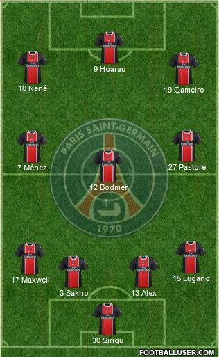 Paris Saint-Germain Formation 2012