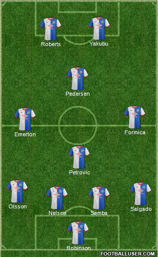 Blackburn Rovers Formation 2012