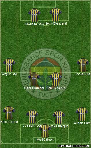 Fenerbahçe SK Formation 2012