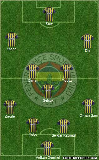 Fenerbahçe SK Formation 2012