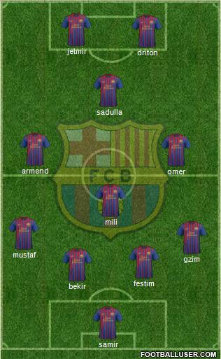 F.C. Barcelona Formation 2012