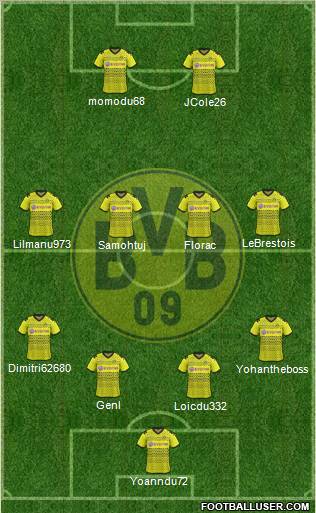 Borussia Dortmund Formation 2012