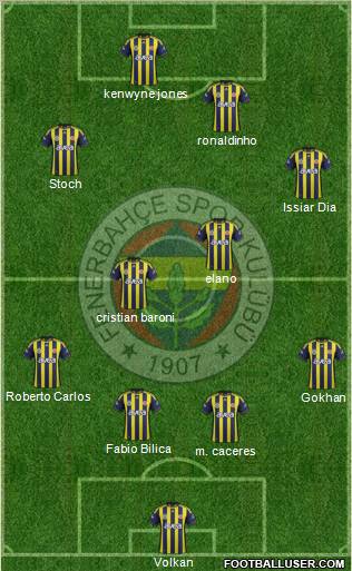 Fenerbahçe SK Formation 2012