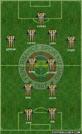 Fenerbahçe SK Formation 2012