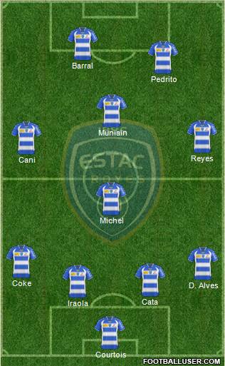 Esperance Sportive Troyes Aube Champagne 4-3-3 football formation