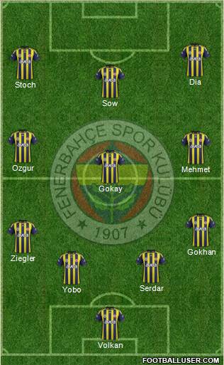 Fenerbahçe SK Formation 2012