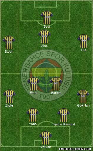 Fenerbahçe SK Formation 2012