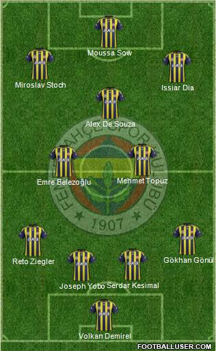 Fenerbahçe SK Formation 2012