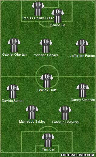 Newcastle United Formation 2012
